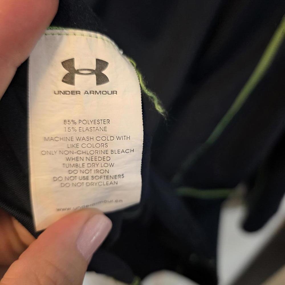 Under Armour ColdGear Men's Long Sleeve Quarter Zip Pullover - Large Navy Blue - Picture 3 of 7